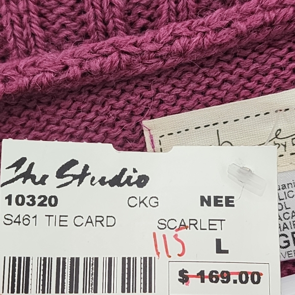 Neesh by DAR Women's Wool Blend Open Front Cardigan Sweater - L - Picture 6 of 6